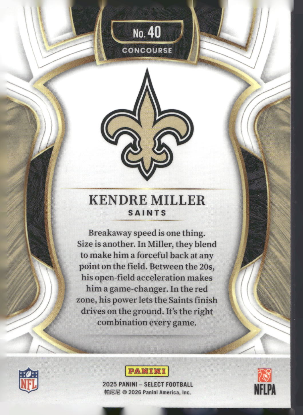 2025 Panini Select #40 Kendre Miller