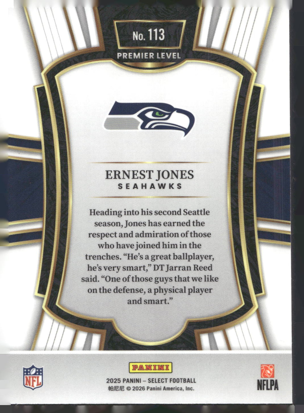 2025 Panini Select #113 Ernest Jones
