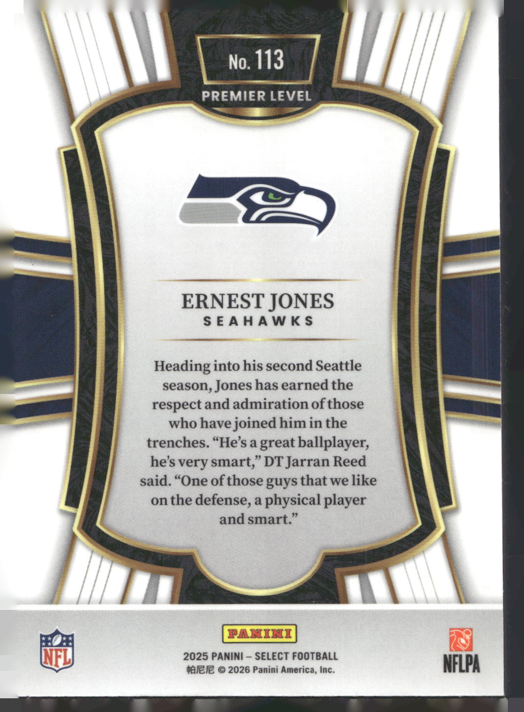 2025 Panini Select #113 Ernest Jones