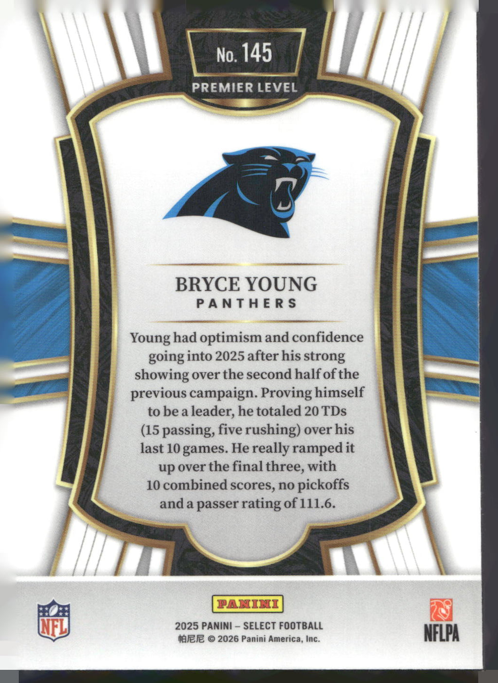 2025 Panini Select #145 Bryce Young
