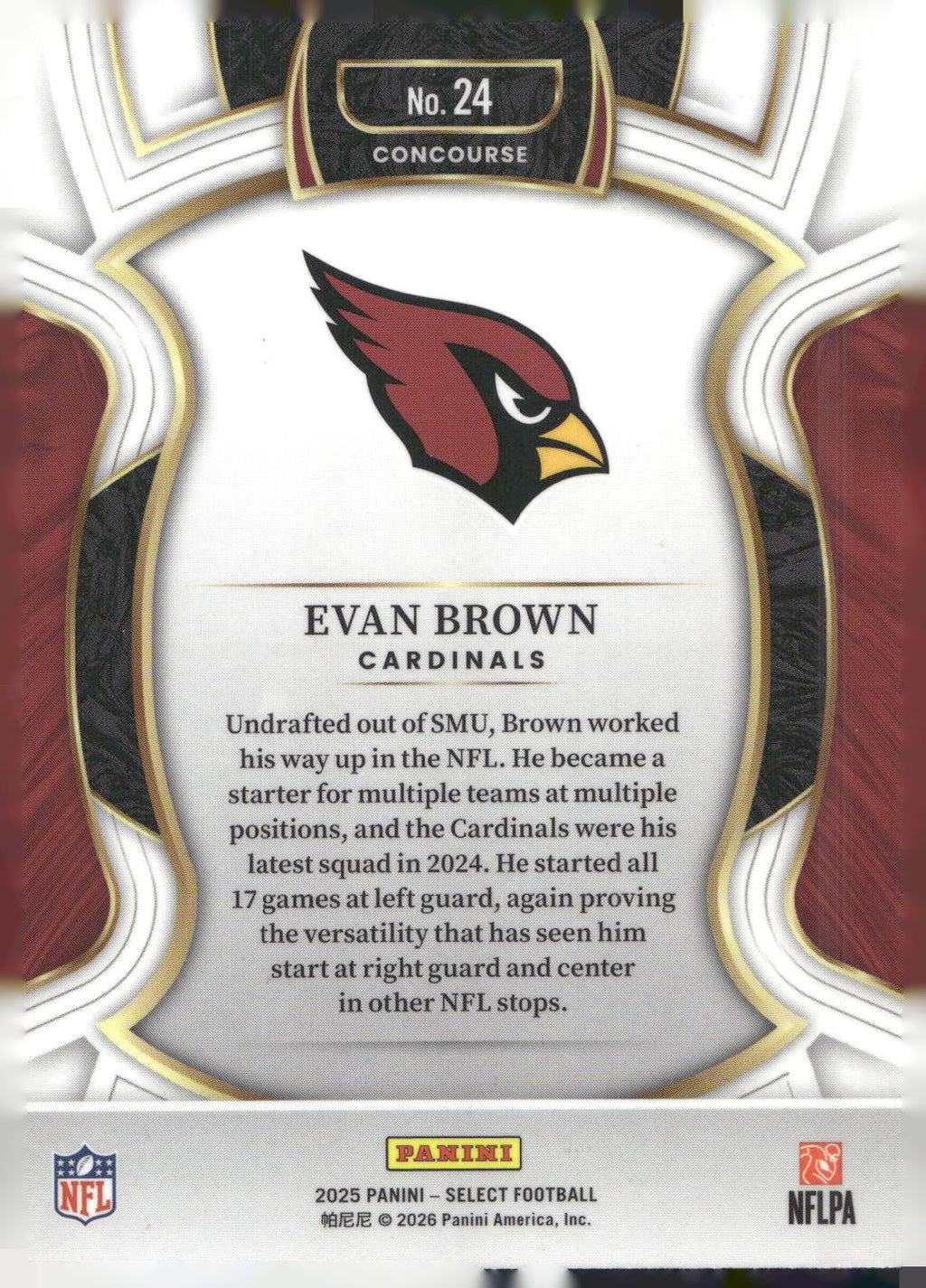 2025 Panini Select #24 Evan Brown