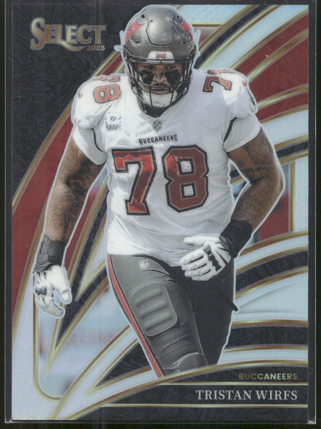 2025 Panini Select #238 Tristan Wirfs Silver Prizm