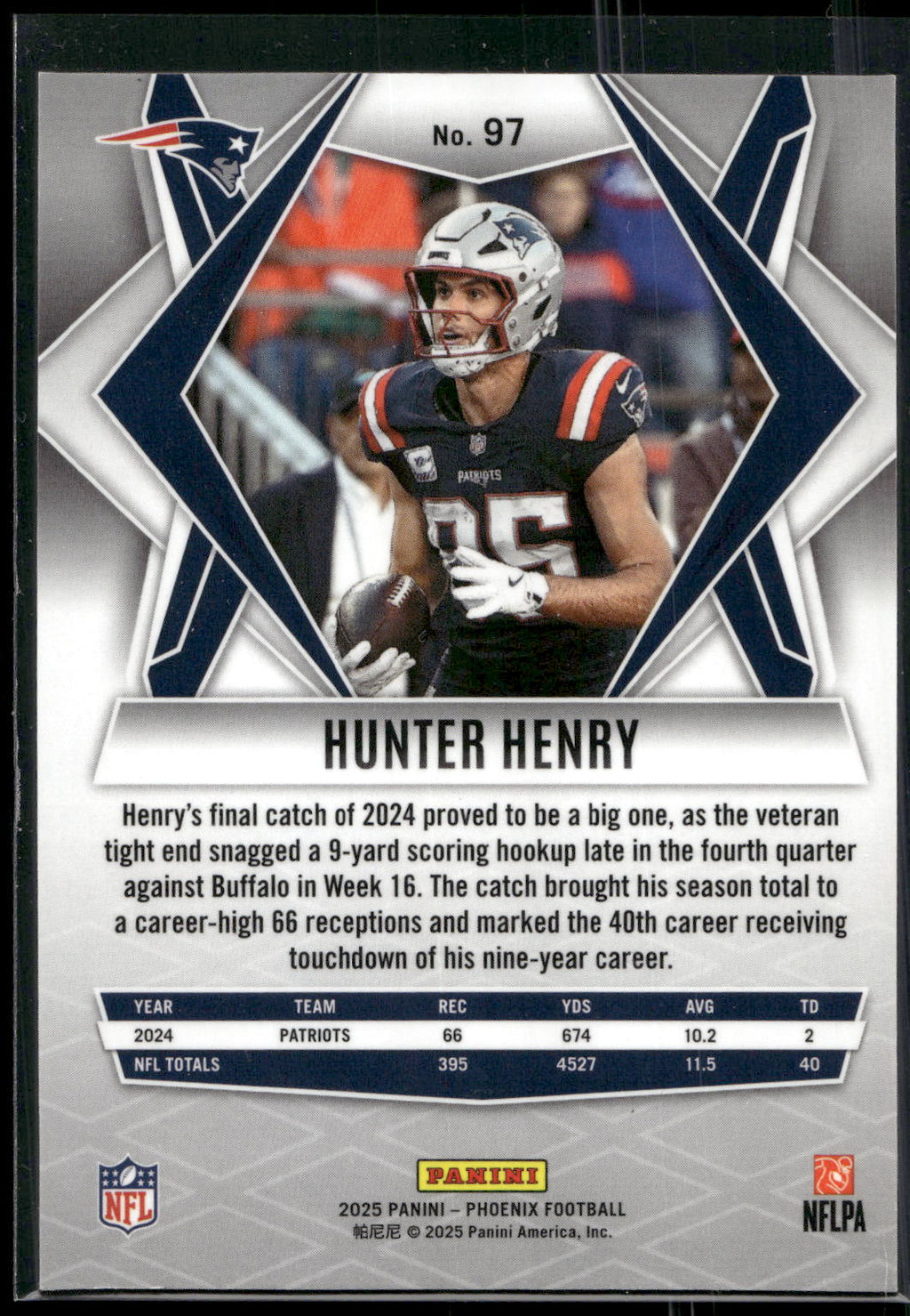 2025 Panini Phoenix #97 Hunter Henry
