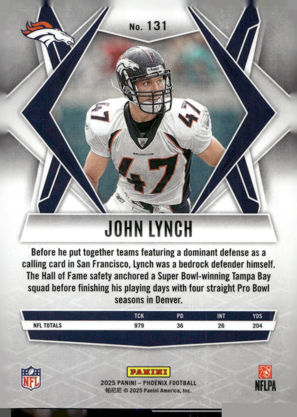 2025 Panini Phoenix #131 John Lynch