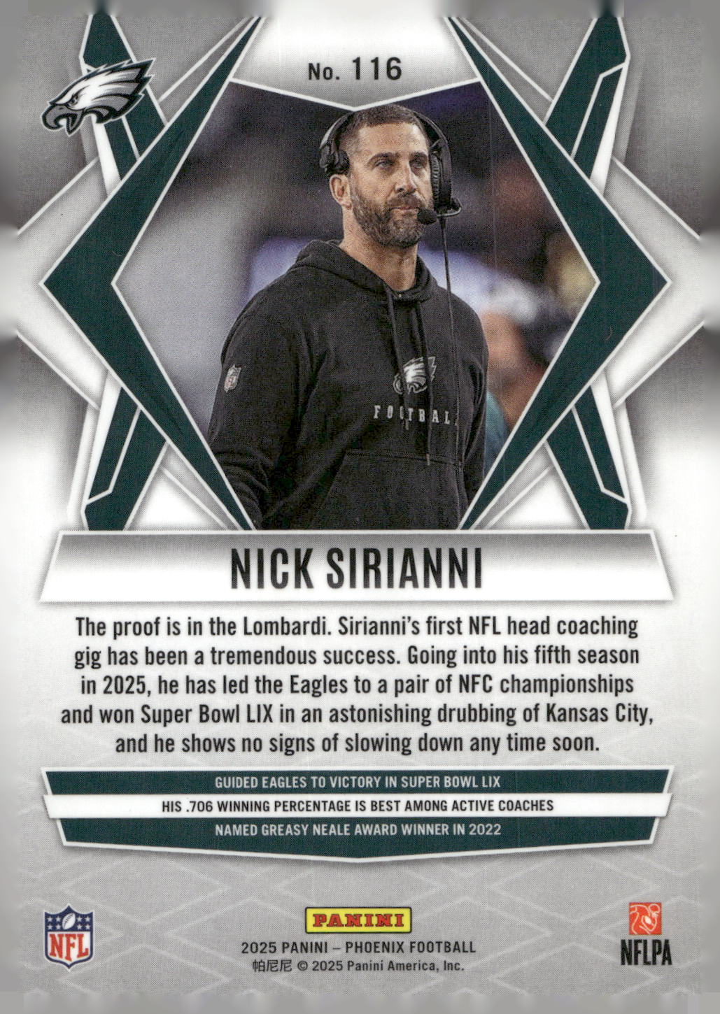 2025 Panini Phoenix #116 Nick Sirianni