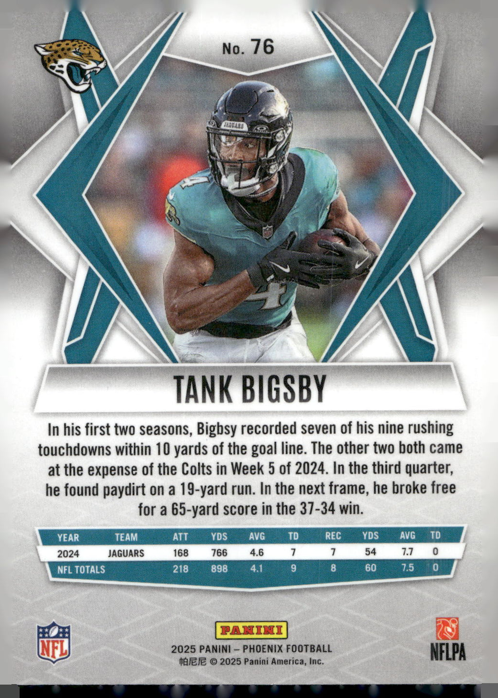2025 Panini Phoenix #76 Tank Bigsby