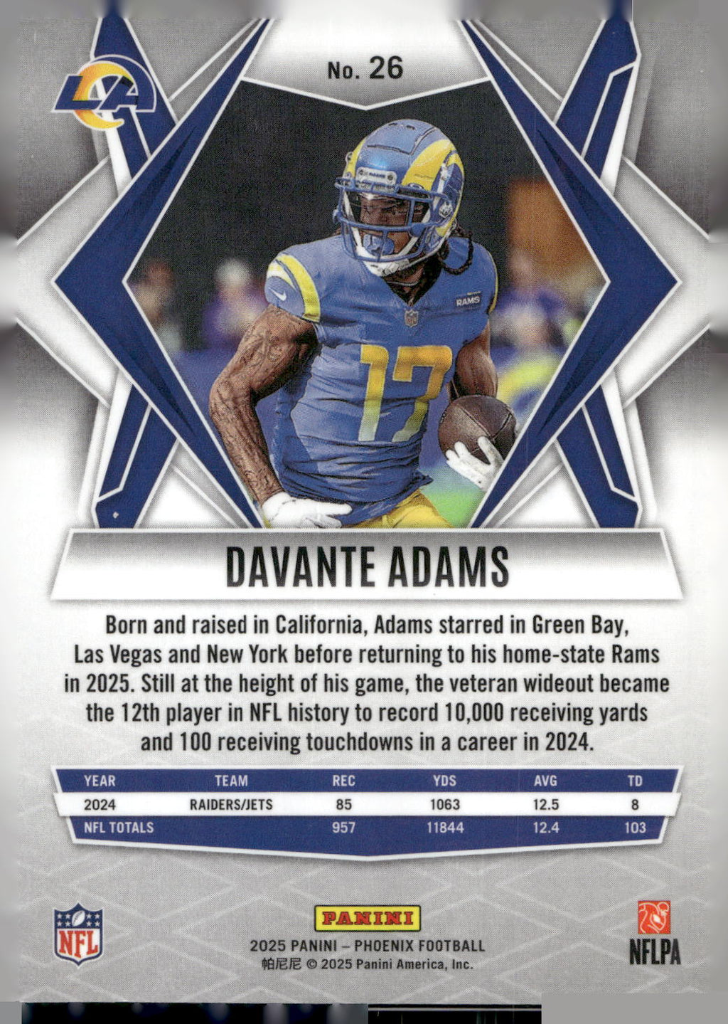 2025 Panini Phoenix #26 Davante Adams