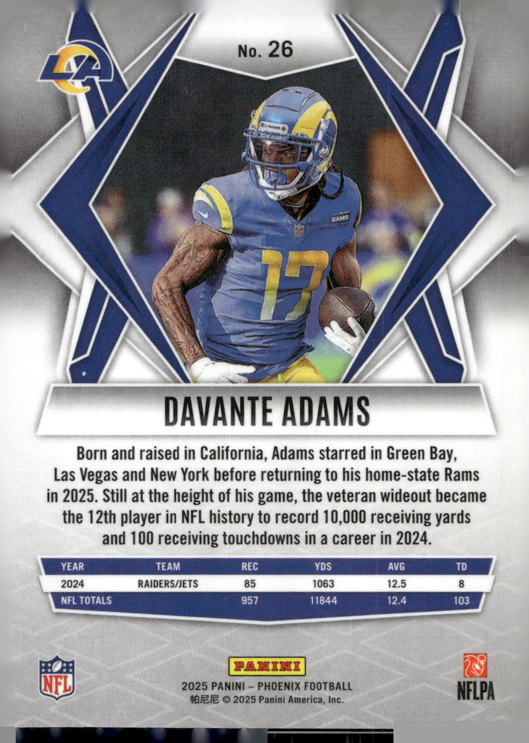 2025 Panini Phoenix #26 Davante Adams