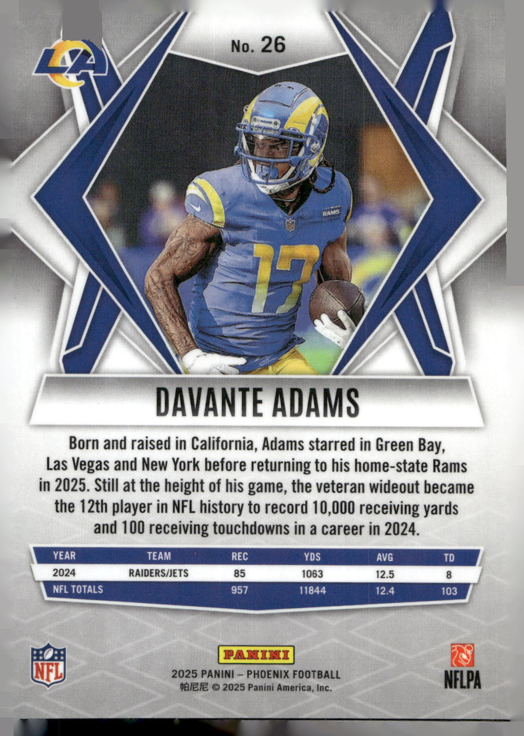 2025 Panini Phoenix #26 Davante Adams