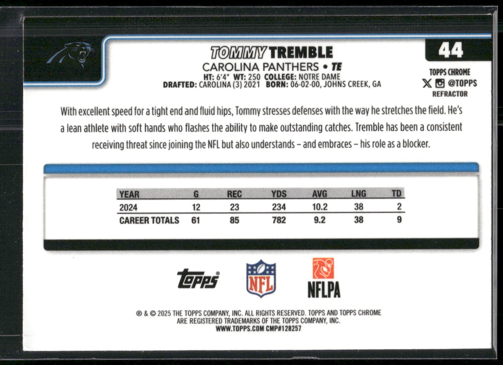 2025 Topps Chrome #44 Tommy Tremble Refractor