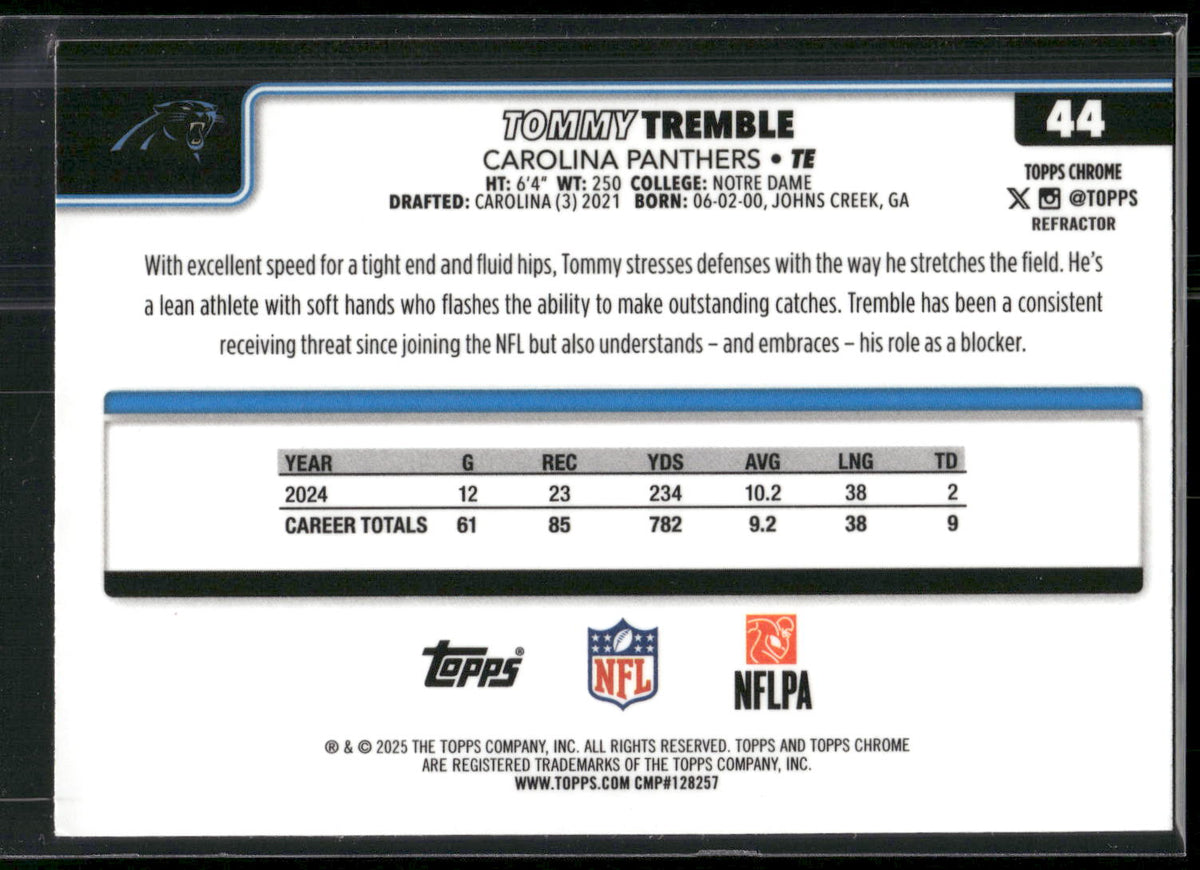 2025 Topps Chrome #44 Tommy Tremble Refractor