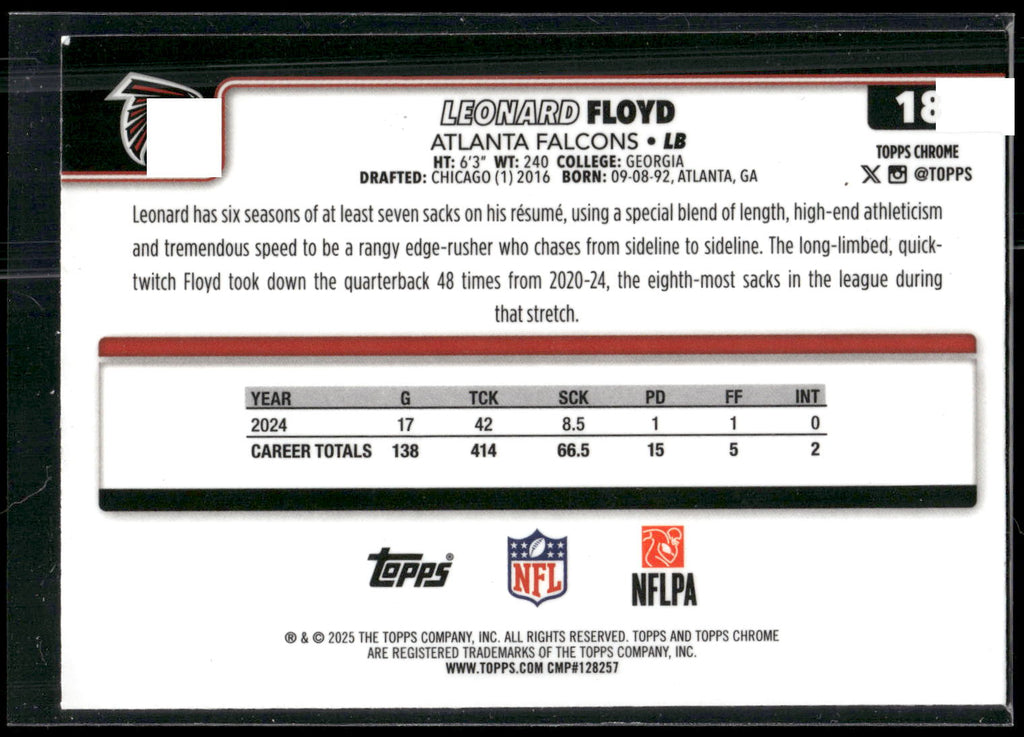 2025 Topps Chrome #18 Leonard Floyd