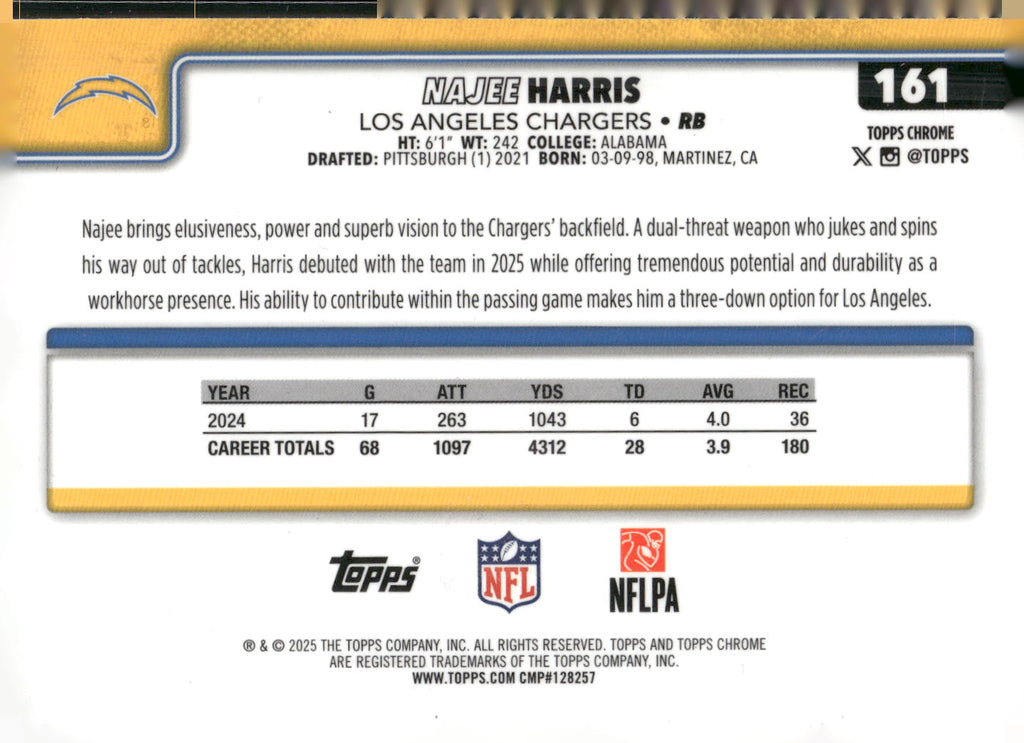 2025 Topps Chrome #161 Najee Harris