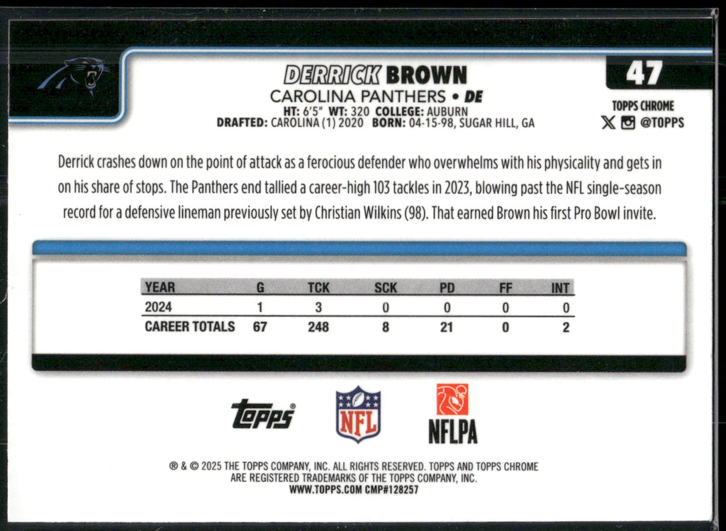 2025 Topps Chrome #47 Derrick Brown