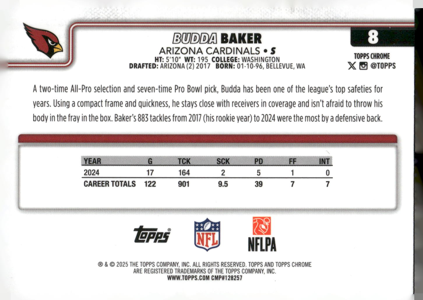 2025 Topps Chrome #8 Budda Baker