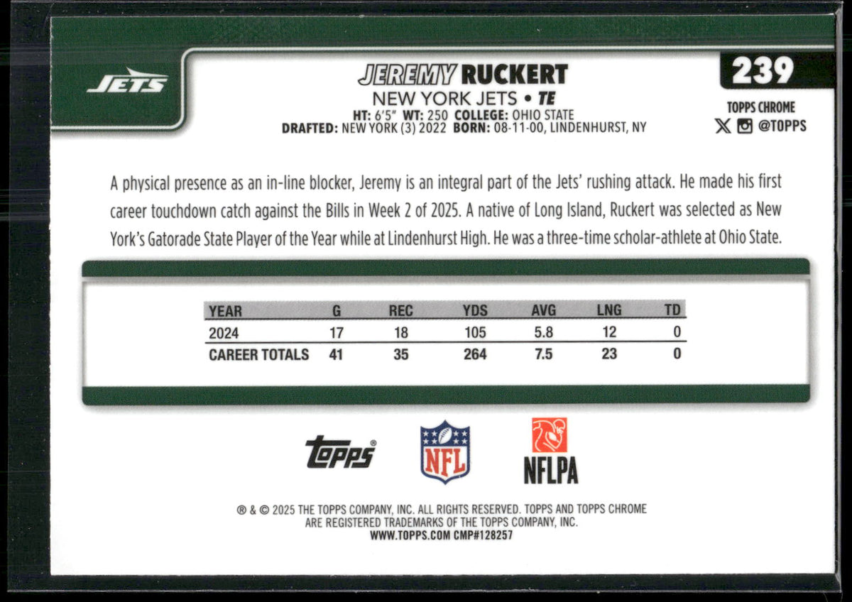 2025 Topps Chrome #239 Jeremy Ruckert