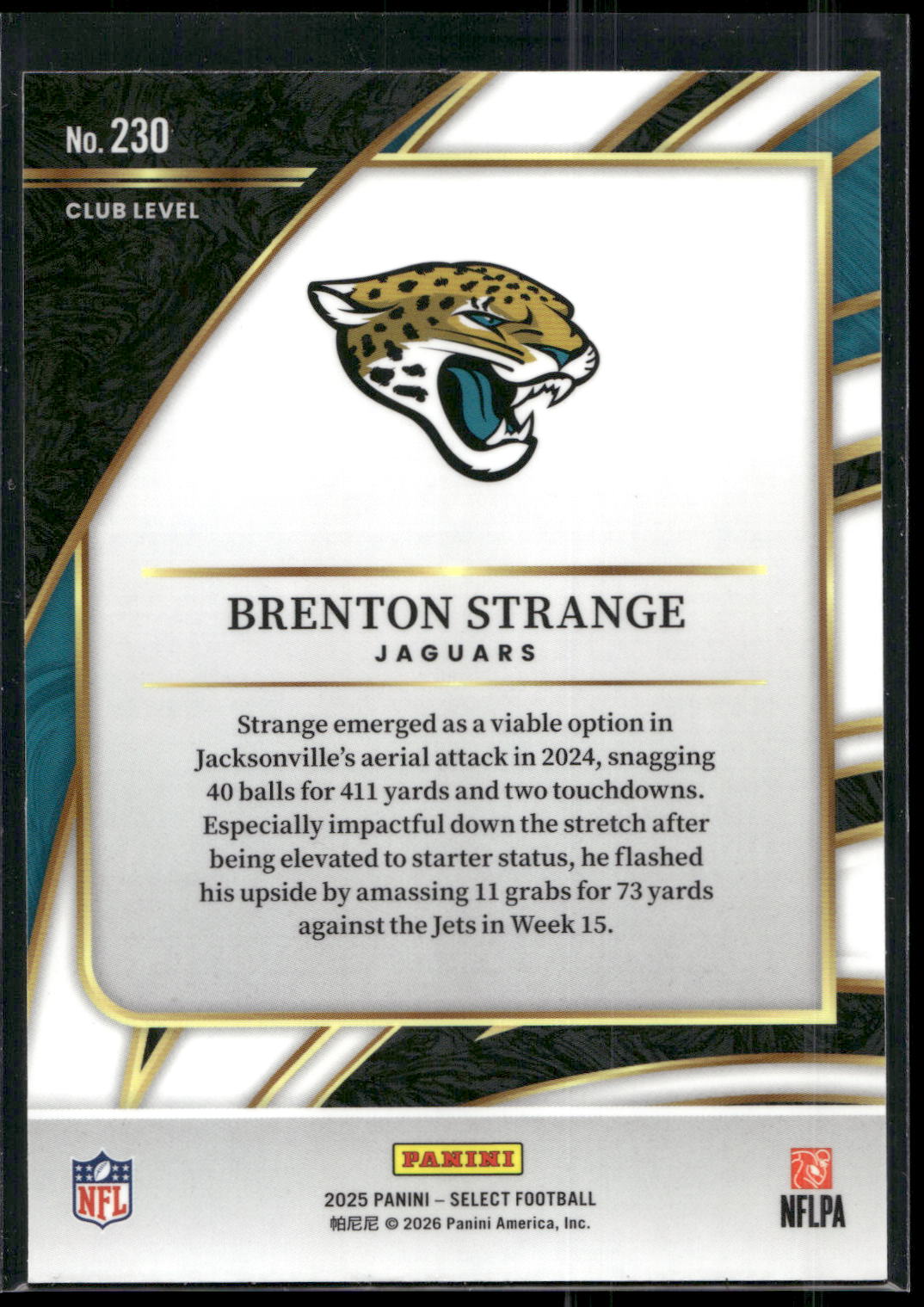 2025 Panini Select #230 Brenton Strange