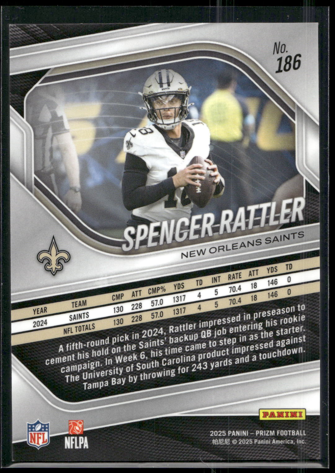 2025 Panini Prizm #186 Spencer Rattler
