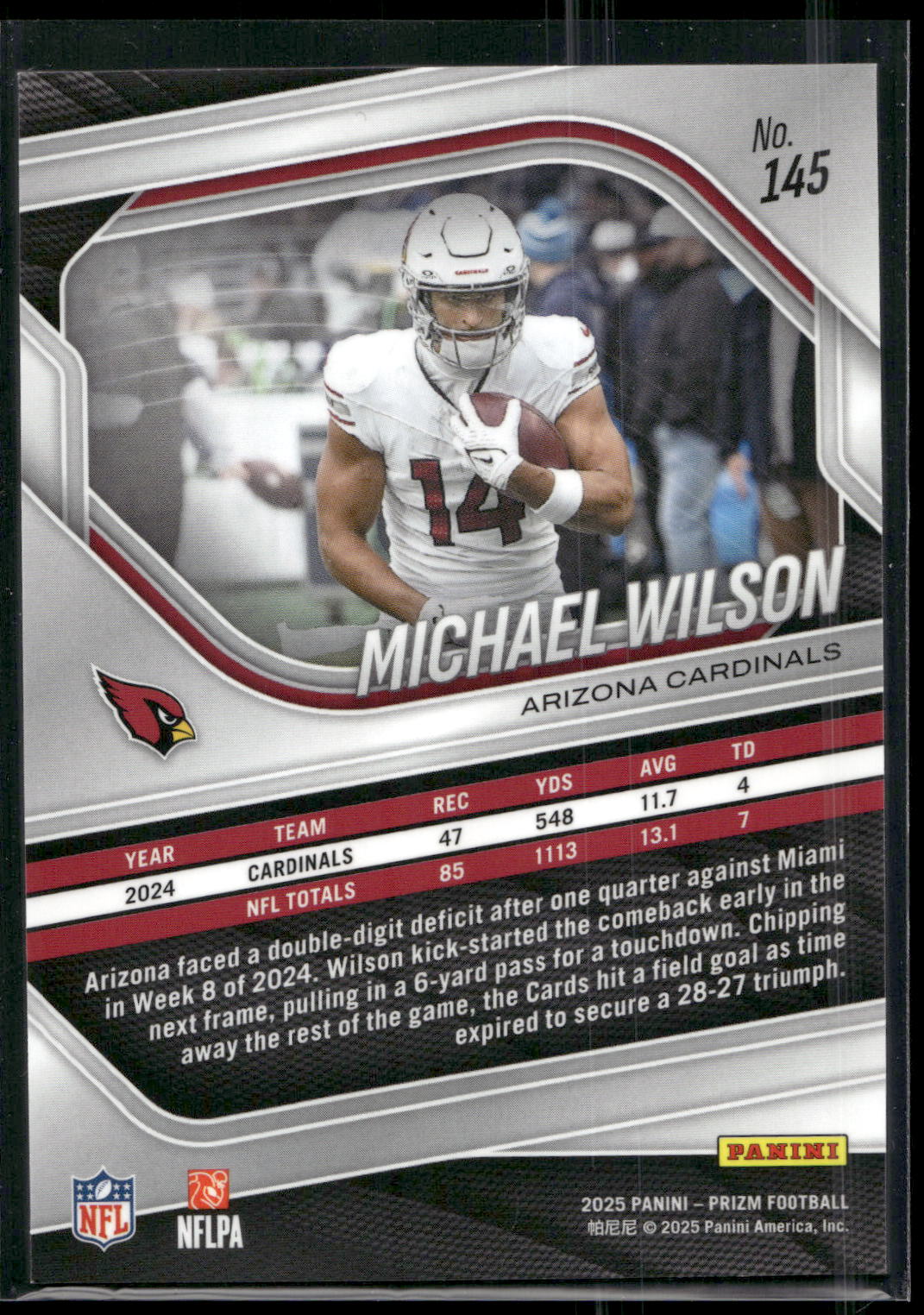 2025 Panini Prizm #145 Michael Wilson
