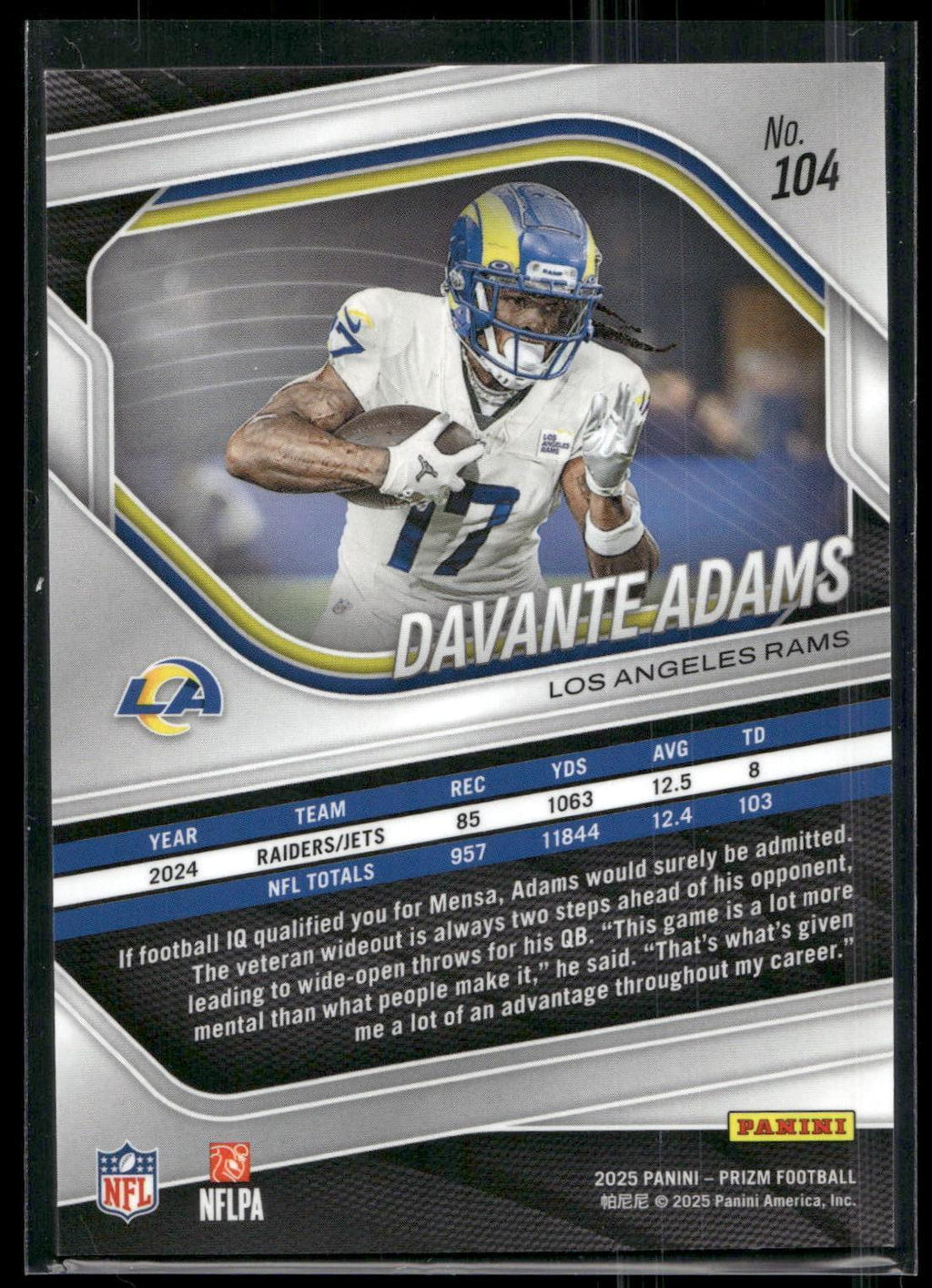 2025 Panini Prizm #104 Davante Adams