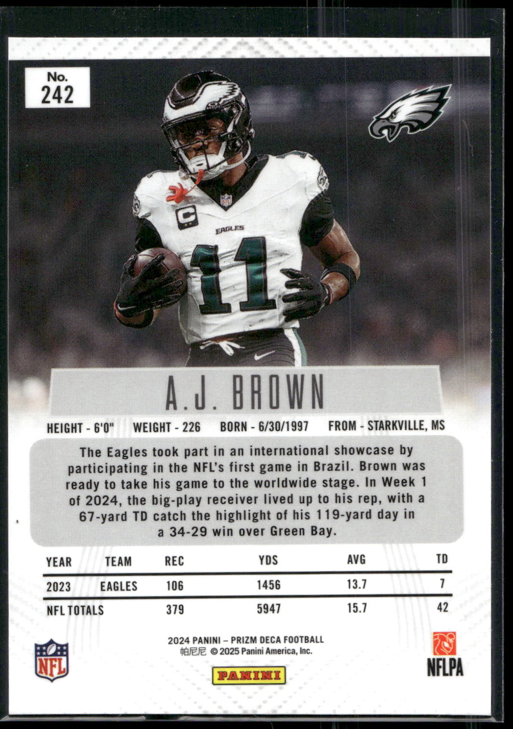 2024 Panini Prizm Deca #242 A.J. Brown