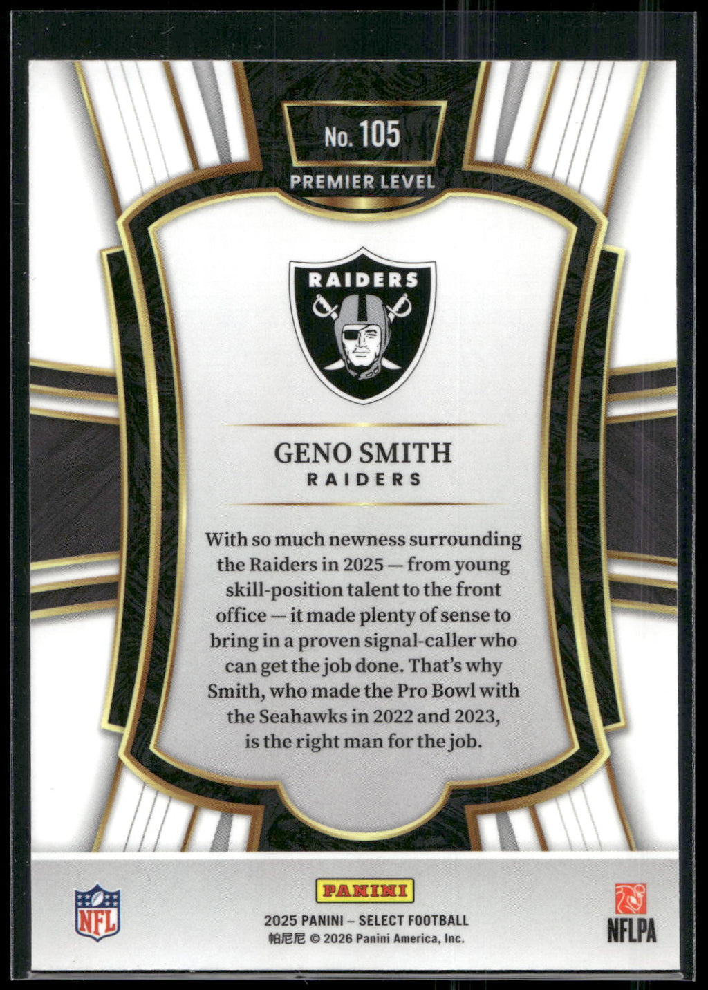 2025 Panini Select #105 Geno Smith