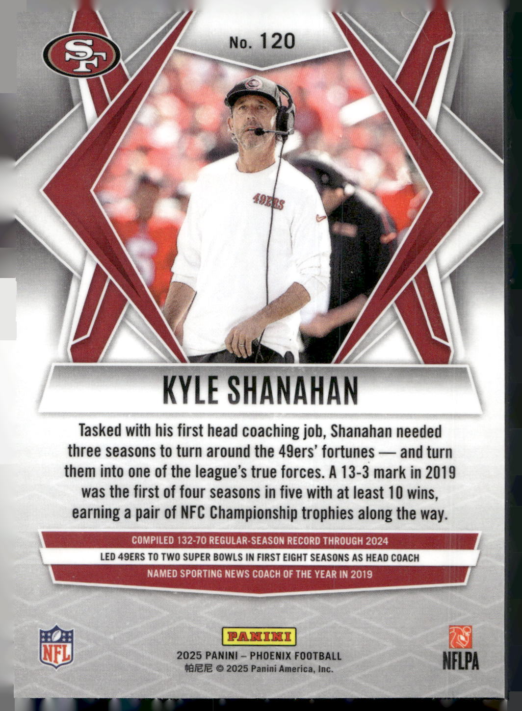 2025 Panini Phoenix #120 Kyle Shanahan Silver Prizm