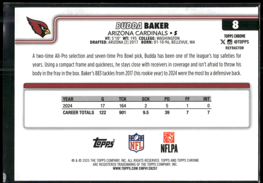 2025 Topps Chrome #8 Budda Baker Refractor