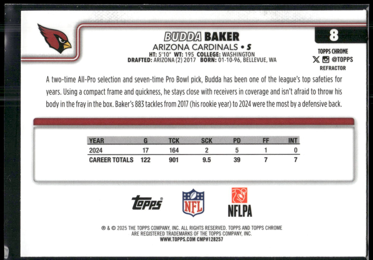 2025 Topps Chrome #8 Budda Baker Refractor