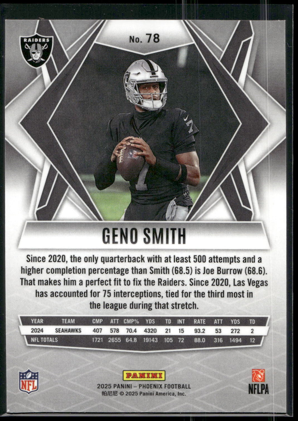 2025 Panini Phoenix #78 Geno Smith