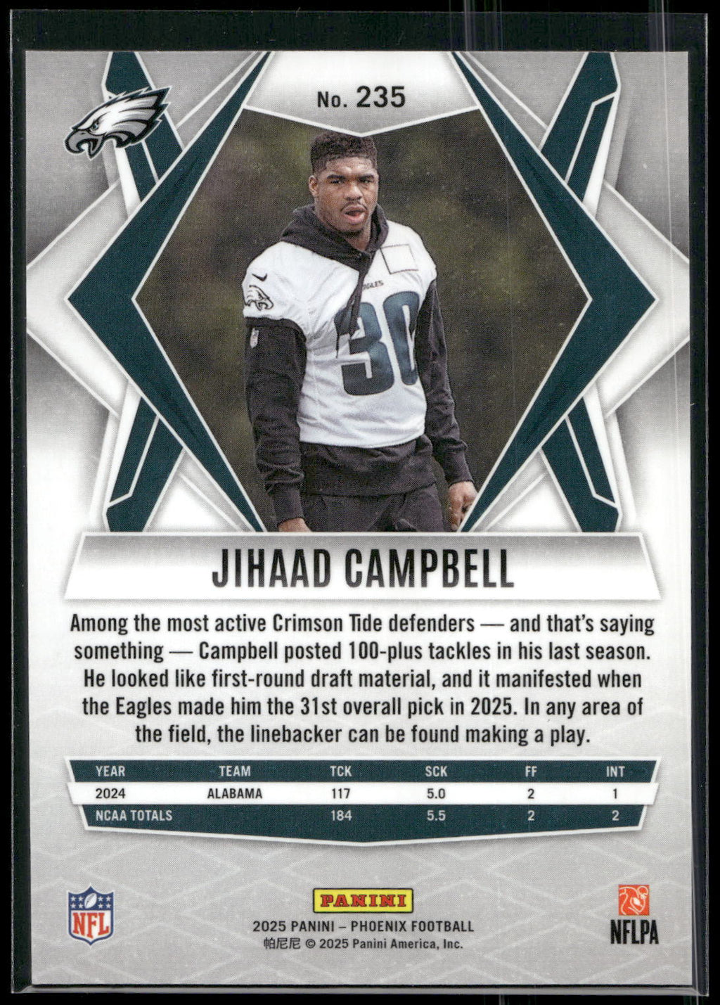 2025 Panini Rookies & Stars #142 Jihaad Campbell