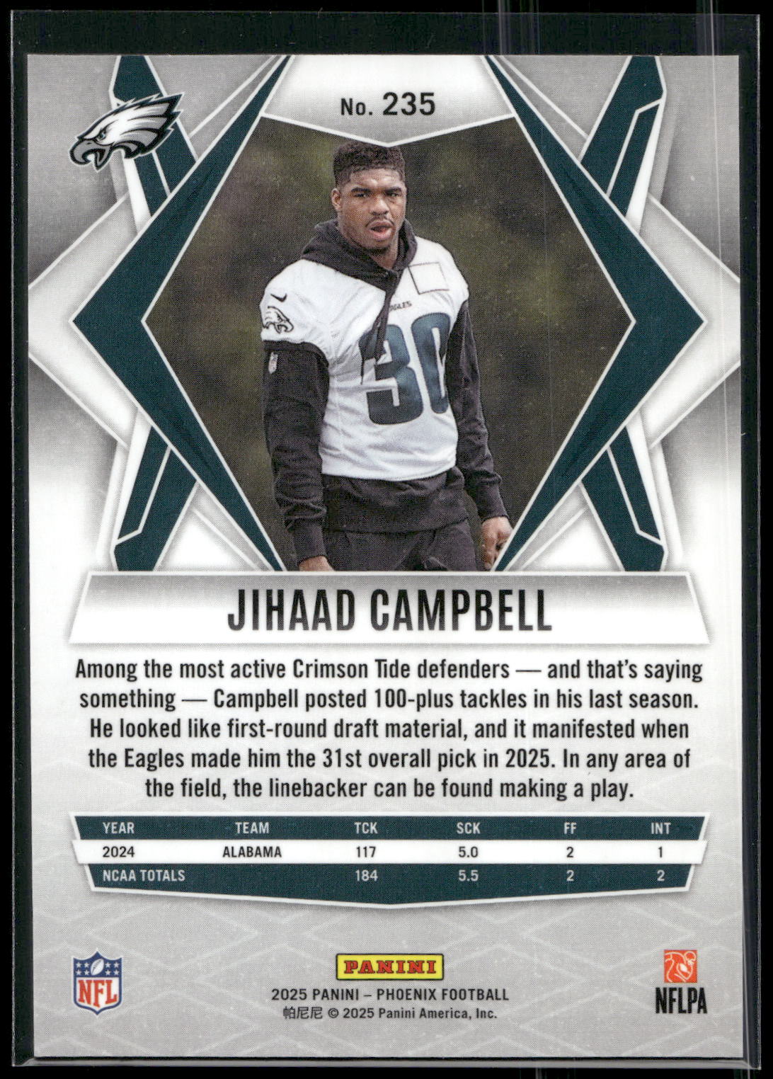 2025 Panini Rookies & Stars #142 Jihaad Campbell