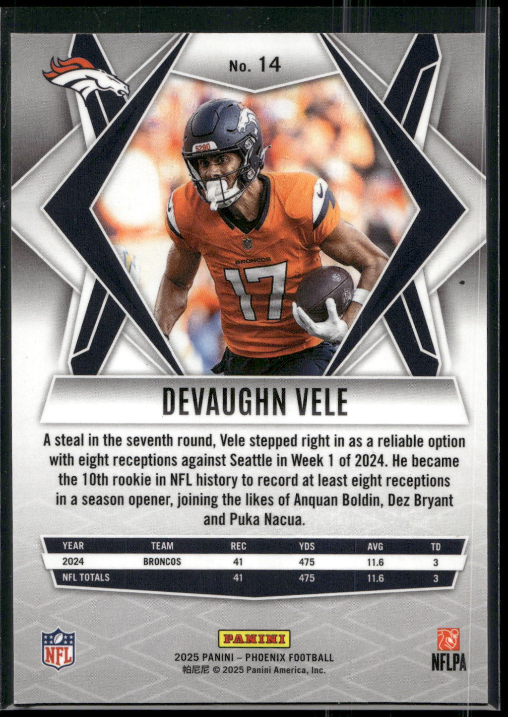 2025 Panini Phoenix #14 Devaughn Vele