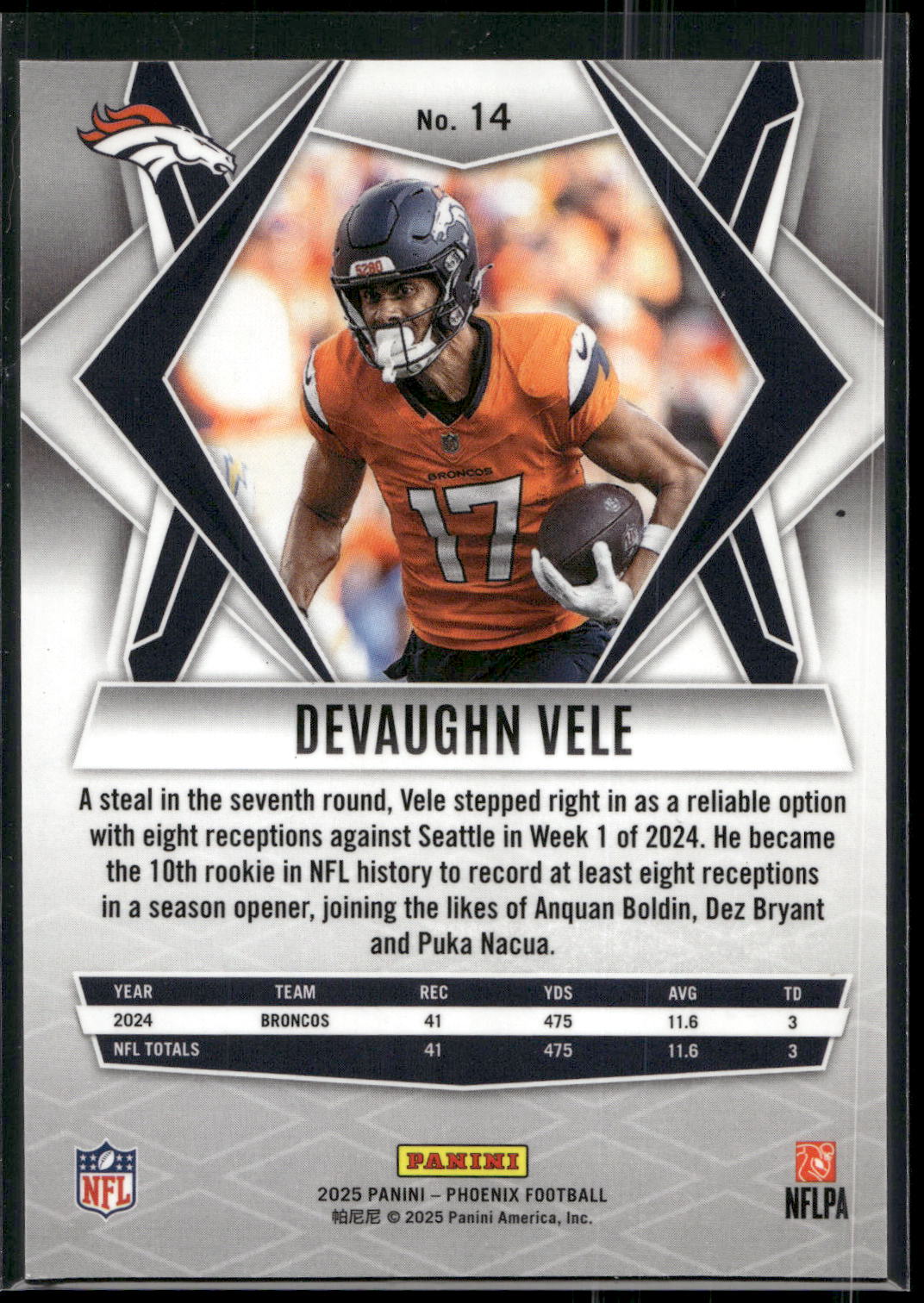 2025 Panini Phoenix #14 Devaughn Vele
