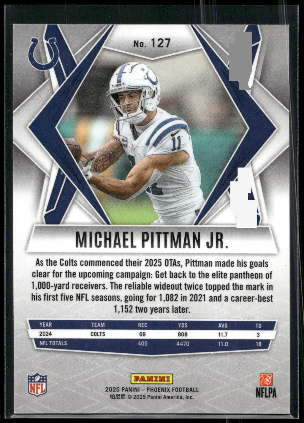2025 Panini Phoenix #127 Michael Pittman Jr.