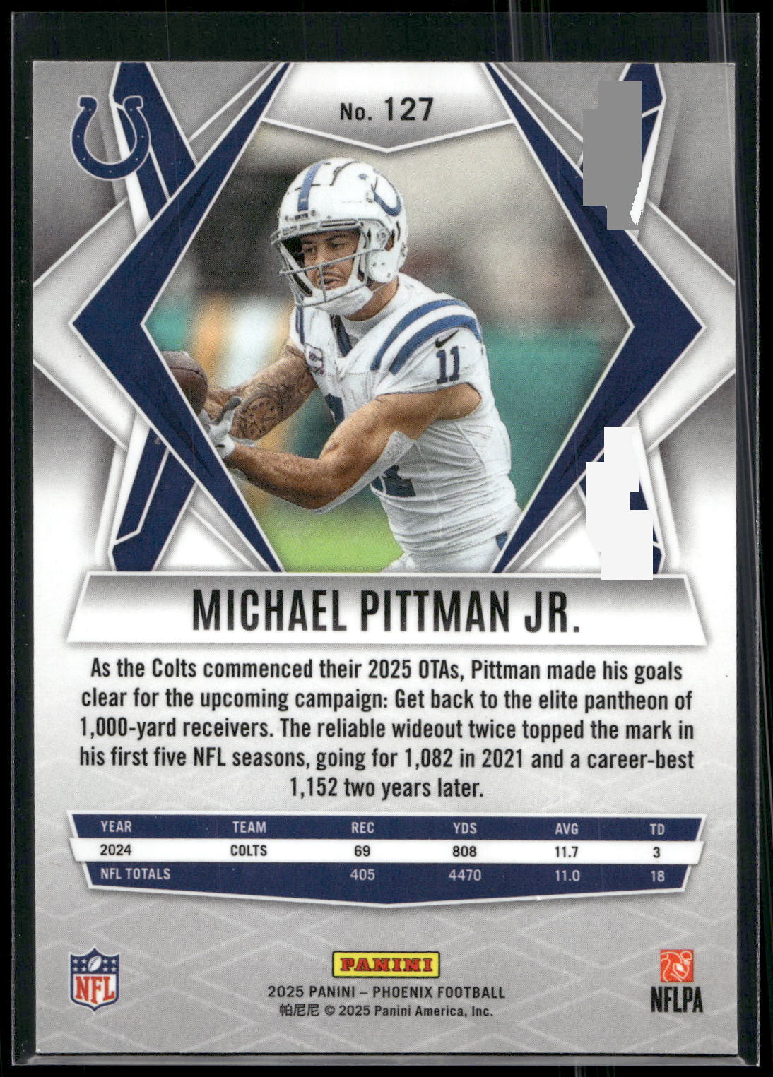 2025 Panini Phoenix #127 Michael Pittman Jr.