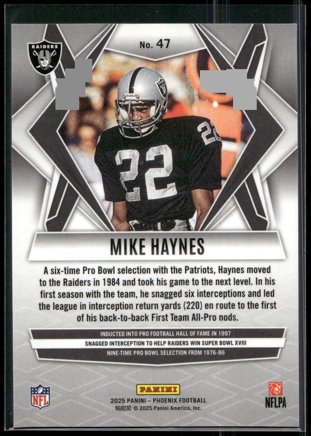 2025 Panini Phoenix #47 Mike Haynes