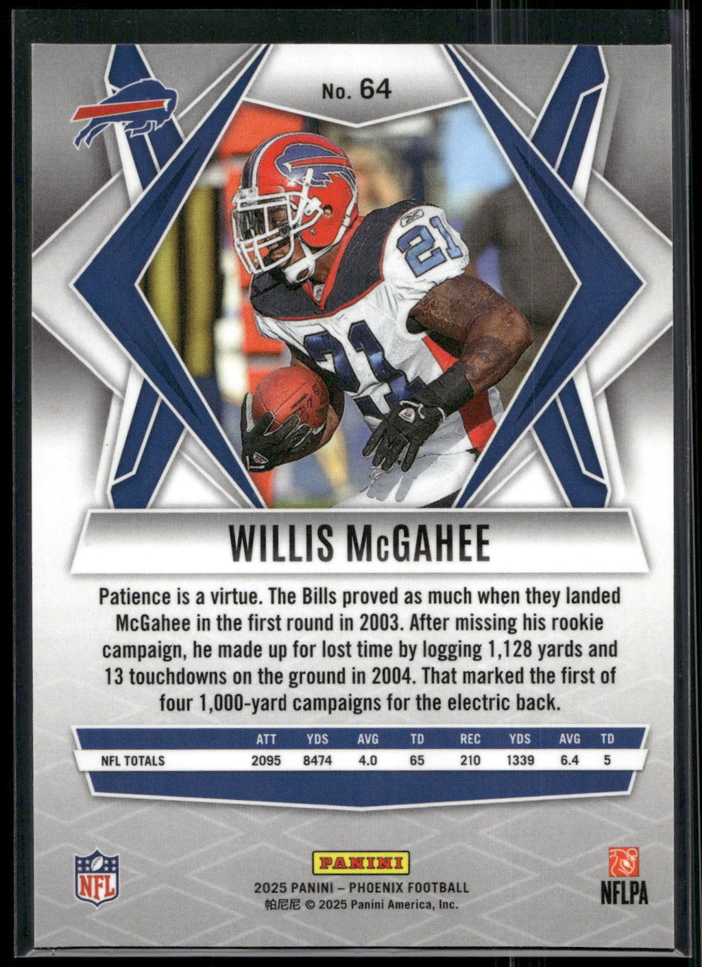 2025 Panini Phoenix #64 Willis McGahee