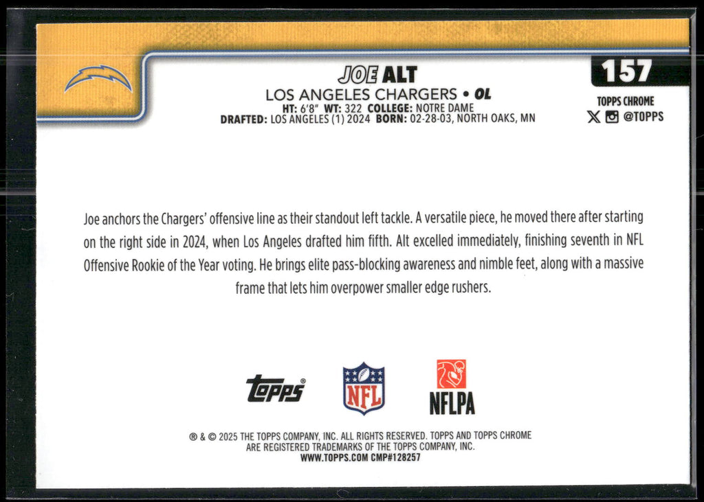 2025 Topps Chrome #157 Joe Alt