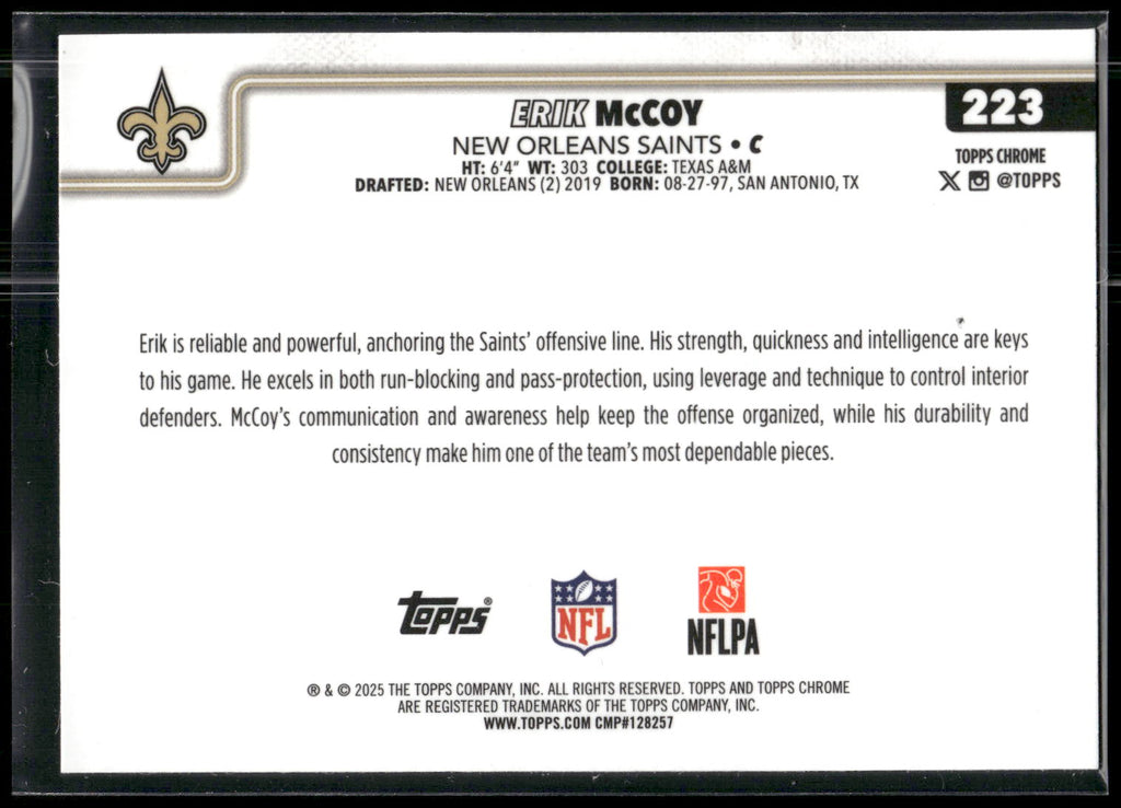 2025 Topps Chrome #223 Erik McCoy
