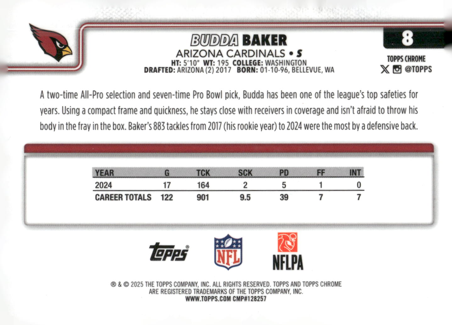 2025 Topps Chrome #8 Budda Baker