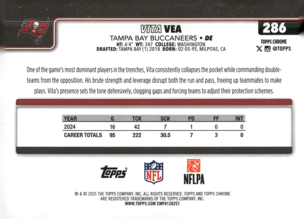 2025 Topps Chrome #286 Vita Vea