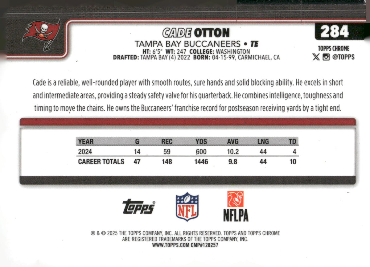 2025 Topps Chrome #284 Cade Otton