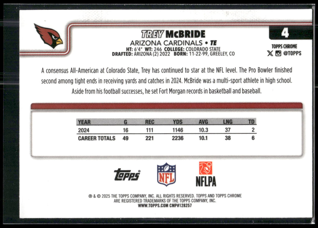 2025 Topps Chrome #4 Trey McBride