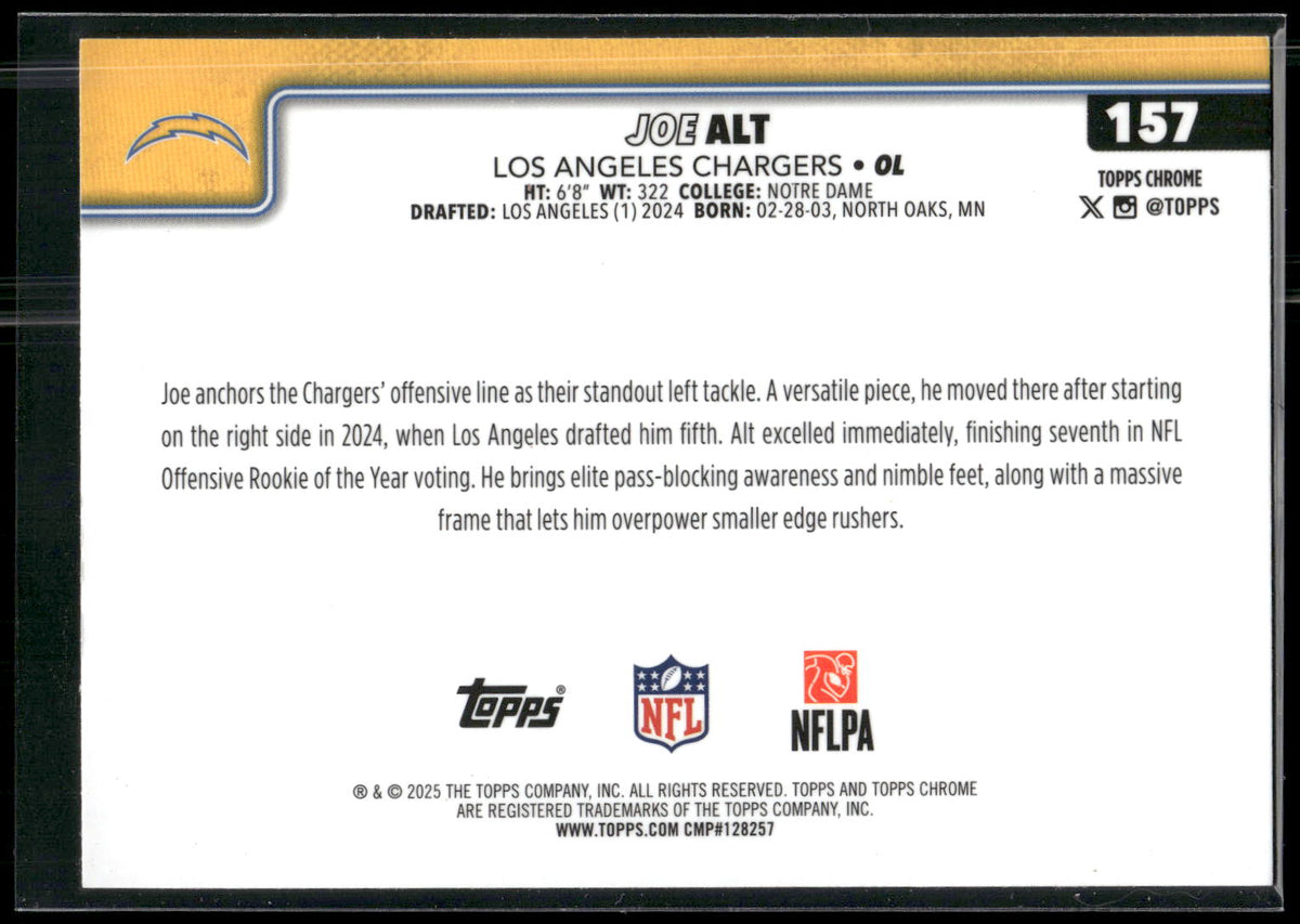 2025 Topps Chrome #157 Joe Alt
