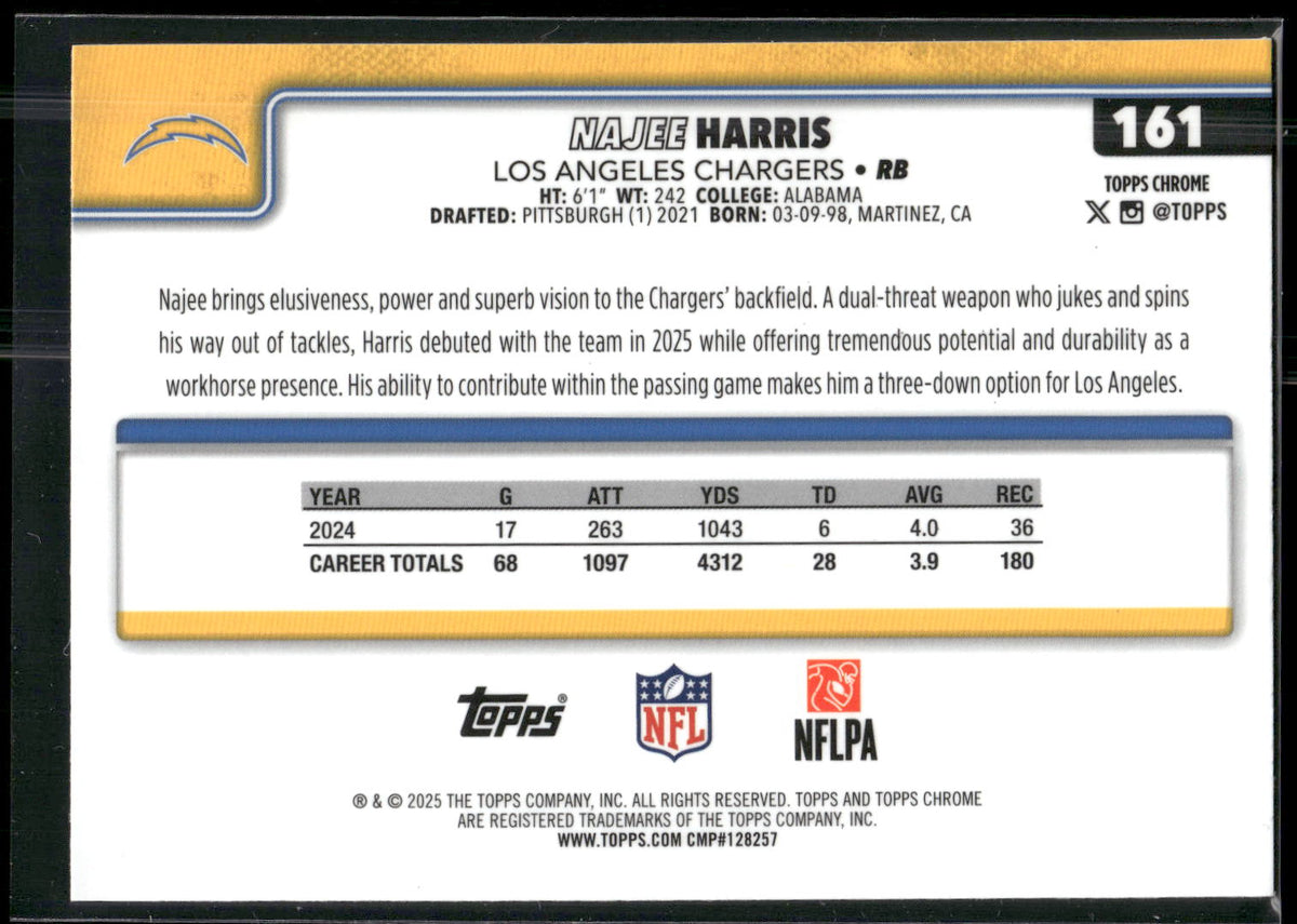 2025 Topps Chrome #161 Najee Harris