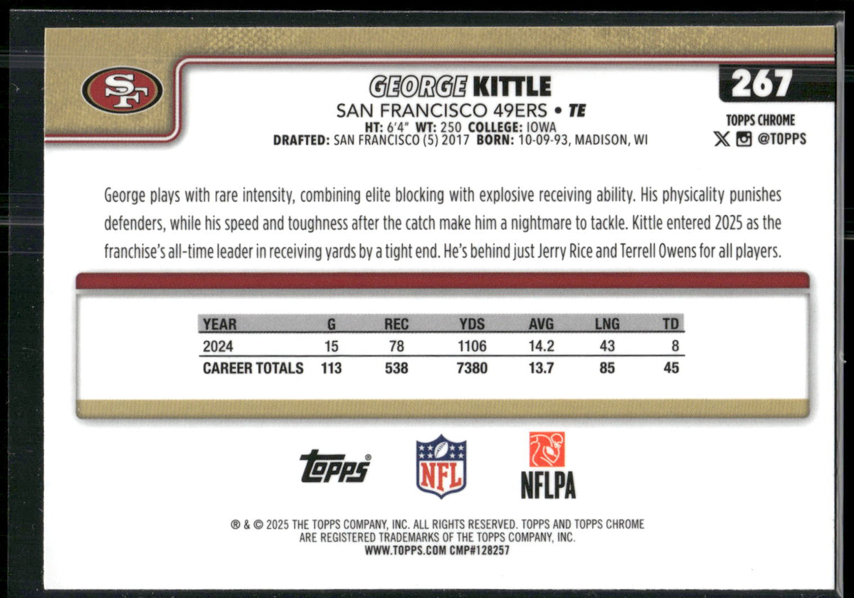 2025 Topps Chrome #267 George Kittle