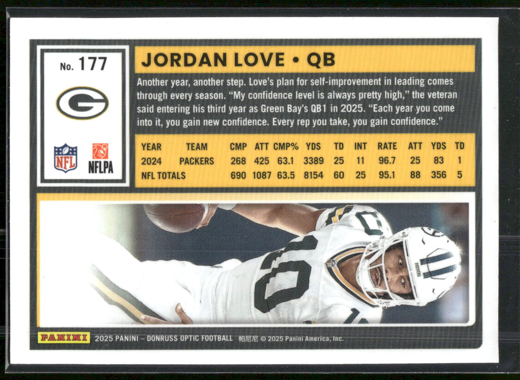 2025 Donruss Optic #177 Jordan Love