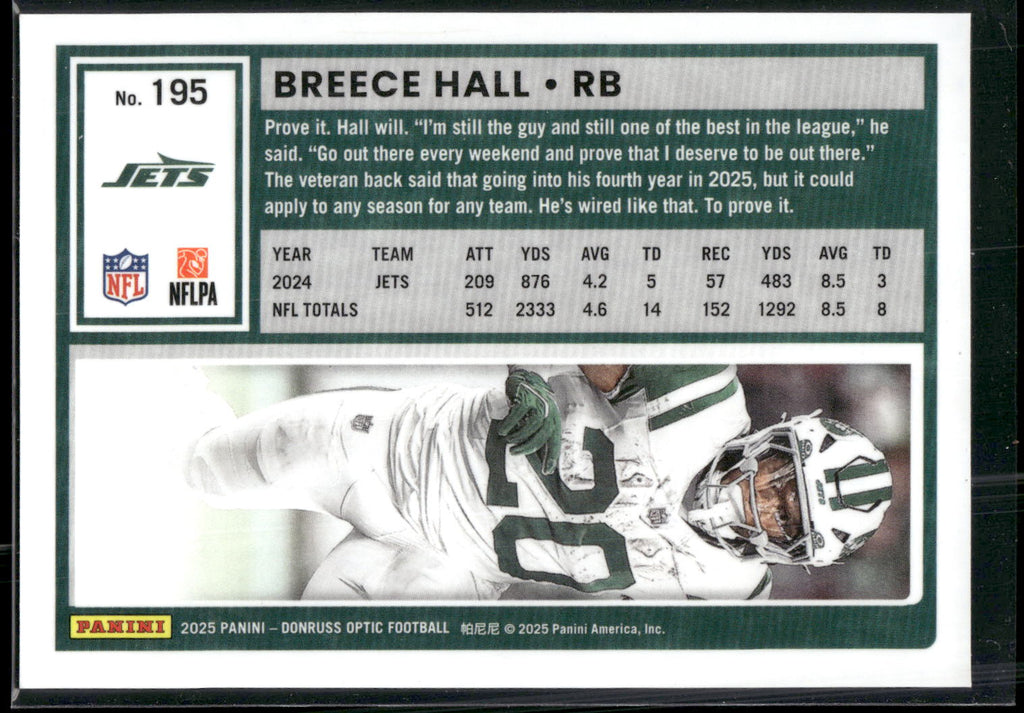 2025 Donruss Optic #195 Breece Hall