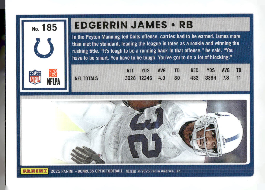 2025 Donruss Optic #185 Edgerrin James